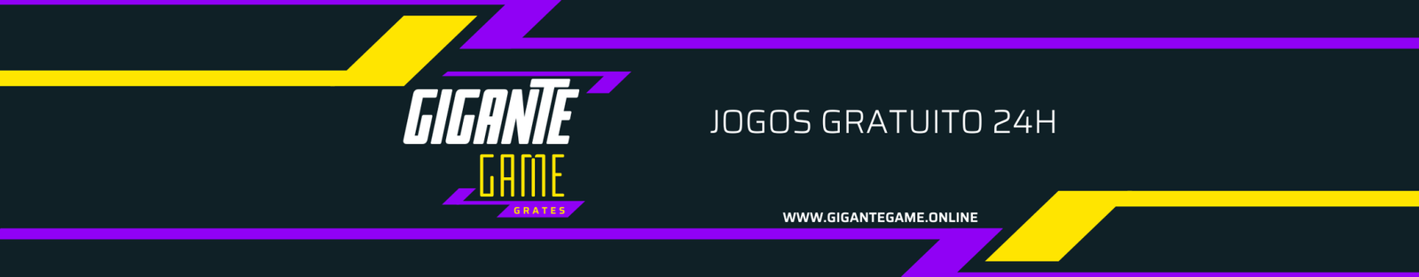 Banner do YouTube Gamer MMORPG Moderno Amarelo Roxo(2)